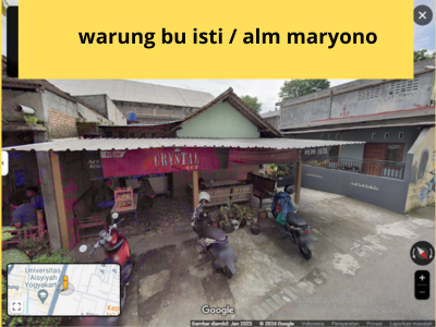BU ISTI, alm Maryono ,warung makan, selatan gudang